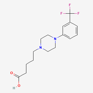 molecular formula C16H21F3N2O2 B7580627 5-[4-[3-(Trifluoromethyl)phenyl]piperazin-1-yl]pentanoic acid 