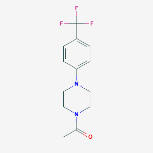 molecular formula C13H15F3N2O B7580659 1-[4-[4-(Trifluoromethyl)phenyl]piperazin-1-yl]ethanone 