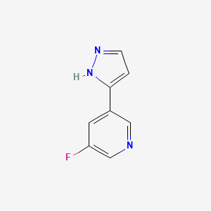 molecular formula C8H6FN3 B7580665 3-(5-fluoro-3-pyridinyl)-1H-pyrazole 