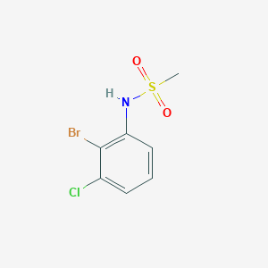 molecular formula C7H7BrClNO2S B7580693 N-(2-bromo-3-chlorophenyl)methanesulfonamide 