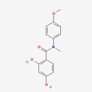 molecular formula C15H15NO4 B7580701 2,4-dihydroxy-N-(4-methoxyphenyl)-N-methylbenzamide 