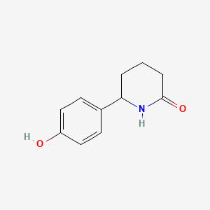 molecular formula C11H13NO2 B7580705 6-(4-Hydroxyphenyl)piperidin-2-one 