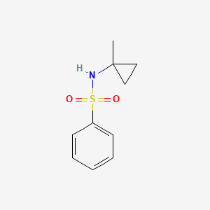 molecular formula C10H13NO2S B7580708 N-(1-methylcyclopropyl)benzenesulfonamide 
