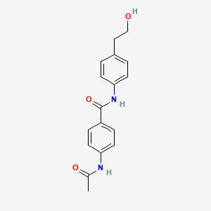 molecular formula C17H18N2O3 B7580718 4-acetamido-N-[4-(2-hydroxyethyl)phenyl]benzamide 