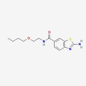 molecular formula C14H19N3O2S B7580739 2-amino-N-(2-butoxyethyl)-1,3-benzothiazole-6-carboxamide 