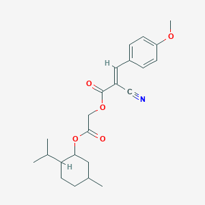 molecular formula C23H29NO5 B7580744 [2-(5-methyl-2-propan-2-ylcyclohexyl)oxy-2-oxoethyl] (E)-2-cyano-3-(4-methoxyphenyl)prop-2-enoate 