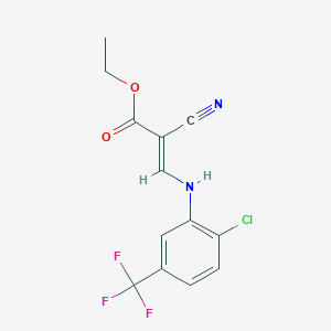 ethyl (E)-3-[2-chloro-5-(trifluoromethyl)anilino]-2-cyanoprop-2-enoate