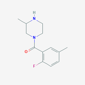 molecular formula C13H17FN2O B7580780 (2-Fluoro-5-methylphenyl)-(3-methylpiperazin-1-yl)methanone 
