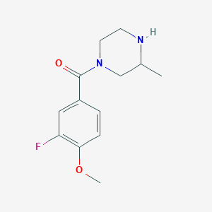 molecular formula C13H17FN2O2 B7580781 (3-Fluoro-4-methoxyphenyl)-(3-methylpiperazin-1-yl)methanone 