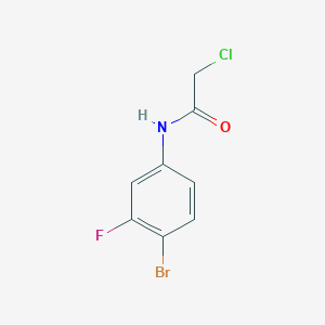 molecular formula C8H6BrClFNO B7580794 N-(4-bromo-3-fluorophenyl)-2-chloroacetamide 