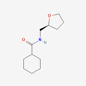 molecular formula C12H21NO2 B7580798 N-[[(2S)-oxolan-2-yl]methyl]cyclohexanecarboxamide 