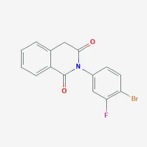 molecular formula C15H9BrFNO2 B7580809 2-(4-bromo-3-fluorophenyl)-4H-isoquinoline-1,3-dione 