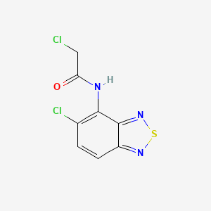 molecular formula C8H5Cl2N3OS B7580811 2-chloro-N-(5-chloro-2,1,3-benzothiadiazol-4-yl)acetamide 