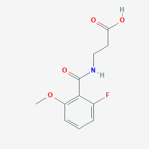 molecular formula C11H12FNO4 B7580824 3-[(2-Fluoro-6-methoxybenzoyl)amino]propanoic acid 