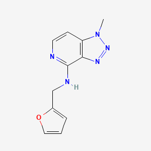 molecular formula C11H11N5O B7580832 Furan-2-ylmethyl-(1-methyl-1H-[1,2,3]triazolo[4,5-c]pyridin-4-yl)-amine 