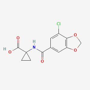 1-[(7-Chloro-1,3-benzodioxole-5-carbonyl)amino]cyclopropane-1-carboxylic acid