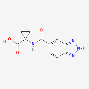 molecular formula C11H10N4O3 B7580850 1-(2H-benzotriazole-5-carbonylamino)cyclopropane-1-carboxylic acid 