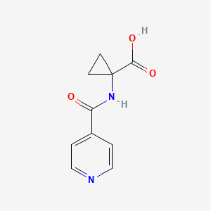 molecular formula C10H10N2O3 B7580876 1-(Pyridine-4-carbonylamino)cyclopropane-1-carboxylic acid 