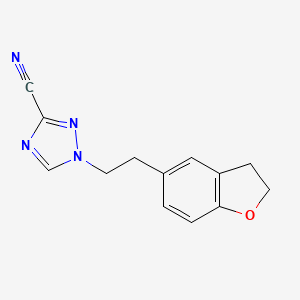 molecular formula C13H12N4O B7580883 1-[2-(2,3-Dihydro-1-benzofuran-5-yl)ethyl]-1,2,4-triazole-3-carbonitrile 