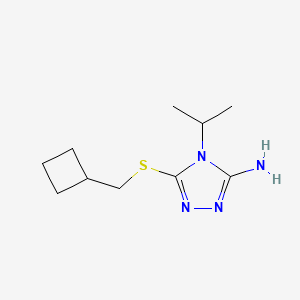 5-(Cyclobutylmethylsulfanyl)-4-propan-2-yl-1,2,4-triazol-3-amine