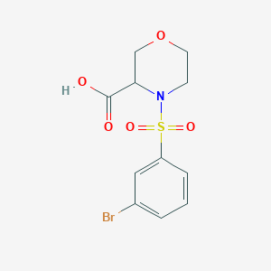 4-(3-Bromophenyl)sulfonylmorpholine-3-carboxylic acid