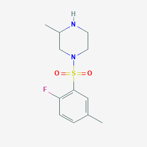 1-(2-Fluoro-5-methylphenyl)sulfonyl-3-methylpiperazine