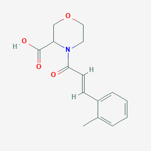 molecular formula C15H17NO4 B7580973 4-[(E)-3-(2-methylphenyl)prop-2-enoyl]morpholine-3-carboxylic acid 