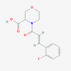 4-[(E)-3-(2-fluorophenyl)prop-2-enoyl]morpholine-3-carboxylic acid