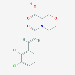 4-[(E)-3-(2,3-dichlorophenyl)prop-2-enoyl]morpholine-3-carboxylic acid