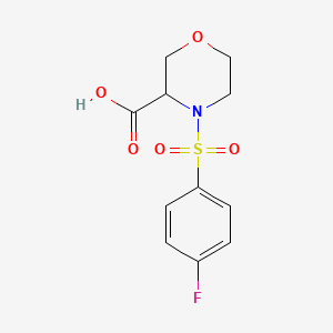 4-(4-Fluorophenyl)sulfonylmorpholine-3-carboxylic acid