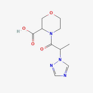 4-[2-(1,2,4-Triazol-1-yl)propanoyl]morpholine-3-carboxylic acid