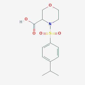 4-(4-Propan-2-ylphenyl)sulfonylmorpholine-3-carboxylic acid