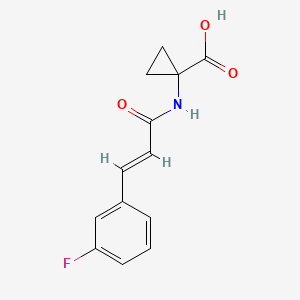 1-[[(E)-3-(3-fluorophenyl)prop-2-enoyl]amino]cyclopropane-1-carboxylic acid