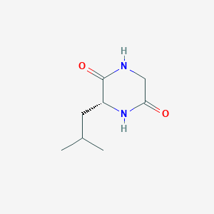 (3R)-3-(2-methylpropyl)piperazine-2,5-dione