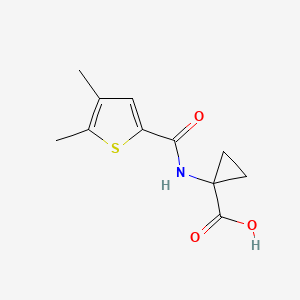 molecular formula C11H13NO3S B7581079 1-[(4,5-Dimethylthiophene-2-carbonyl)amino]cyclopropane-1-carboxylic acid 