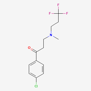 molecular formula C13H15ClF3NO B7581080 1-(4-Chlorophenyl)-3-[methyl(3,3,3-trifluoropropyl)amino]propan-1-one 