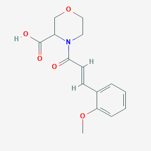 molecular formula C15H17NO5 B7581083 4-[(E)-3-(2-methoxyphenyl)prop-2-enoyl]morpholine-3-carboxylic acid 