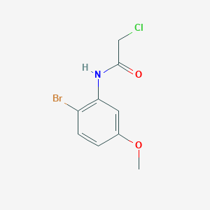 molecular formula C9H9BrClNO2 B7581084 N-(2-bromo-5-methoxyphenyl)-2-chloroacetamide 