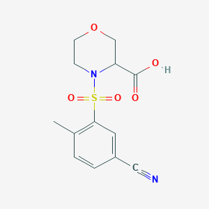 4-(5-Cyano-2-methylphenyl)sulfonylmorpholine-3-carboxylic acid