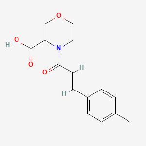 molecular formula C15H17NO4 B7581103 4-[(E)-3-(4-methylphenyl)prop-2-enoyl]morpholine-3-carboxylic acid 