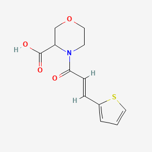 molecular formula C12H13NO4S B7581112 4-[(E)-3-thiophen-2-ylprop-2-enoyl]morpholine-3-carboxylic acid 