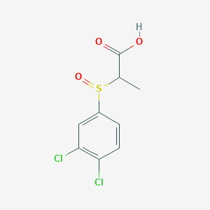 molecular formula C9H8Cl2O3S B7581117 2-(3,4-Dichlorophenyl)sulfinylpropanoic acid 
