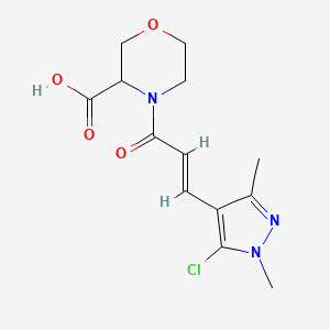 4-[(E)-3-(5-chloro-1,3-dimethylpyrazol-4-yl)prop-2-enoyl]morpholine-3-carboxylic acid