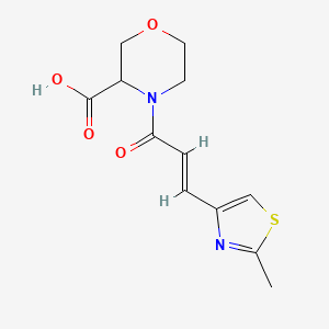 4-[(E)-3-(2-methyl-1,3-thiazol-4-yl)prop-2-enoyl]morpholine-3-carboxylic acid