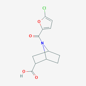 7-(5-Chlorofuran-2-carbonyl)-7-azabicyclo[2.2.1]heptane-2-carboxylic acid