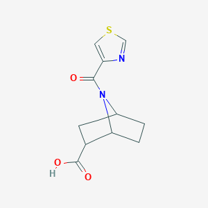 molecular formula C11H12N2O3S B7581183 7-(1,3-Thiazole-4-carbonyl)-7-azabicyclo[2.2.1]heptane-2-carboxylic acid 