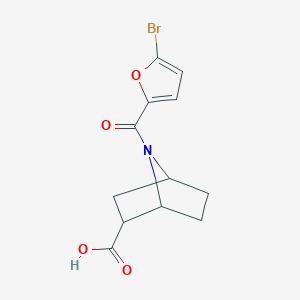 7-(5-Bromofuran-2-carbonyl)-7-azabicyclo[2.2.1]heptane-2-carboxylic acid