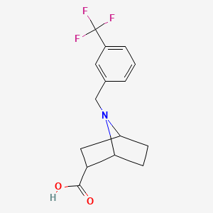 molecular formula C15H16F3NO2 B7581215 7-[[3-(Trifluoromethyl)phenyl]methyl]-7-azabicyclo[2.2.1]heptane-2-carboxylic acid 