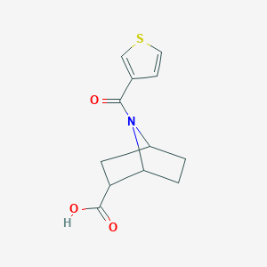 molecular formula C12H13NO3S B7581216 7-(Thiophene-3-carbonyl)-7-azabicyclo[2.2.1]heptane-2-carboxylic acid 