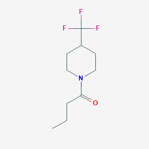 molecular formula C10H16F3NO B7581218 1-[4-(Trifluoromethyl)piperidin-1-yl]butan-1-one 